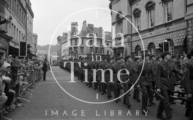 The Queen Mother visiting Bath 1979