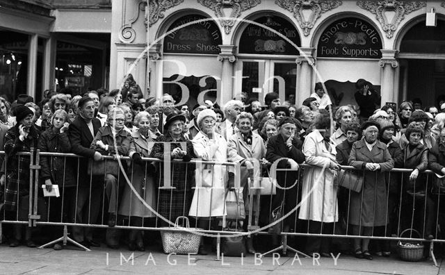 The Queen Mother visiting Bath 1979