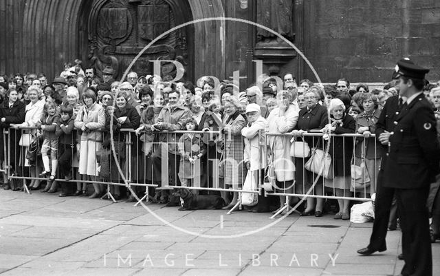 The Queen Mother visiting Bath 1979