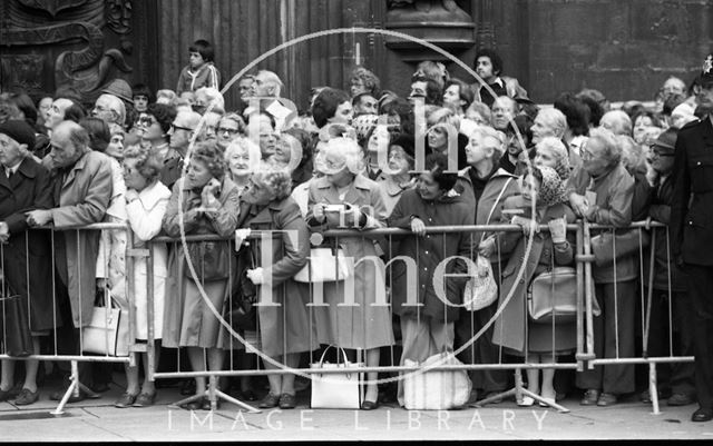 The Queen Mother visiting Bath 1979