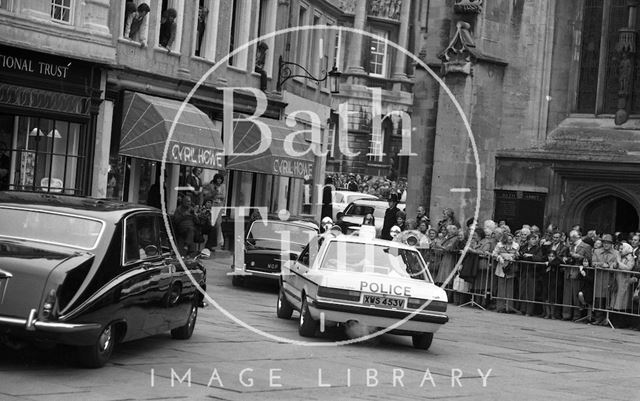 The Queen Mother visiting Bath 1979