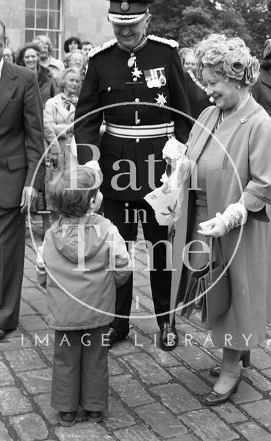 The Queen Mother visiting Bath 1979