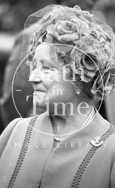 The Queen Mother visiting Bath 1979