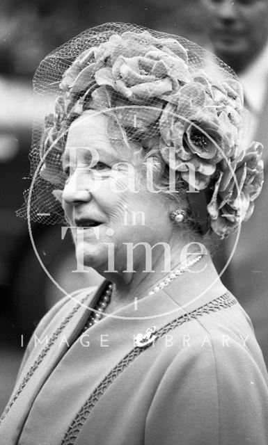 The Queen Mother visiting Bath 1979