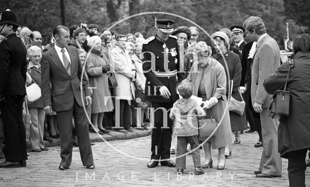 The Queen Mother visiting Bath 1979