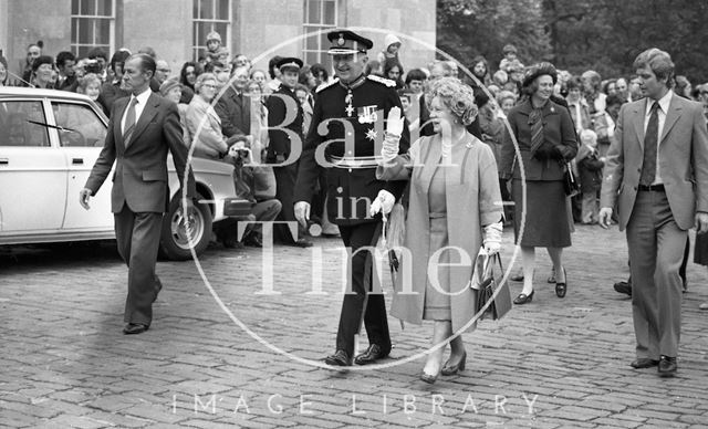 The Queen Mother visiting Bath 1979