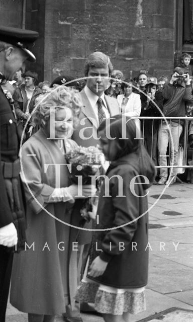 The Queen Mother visiting Bath 1979