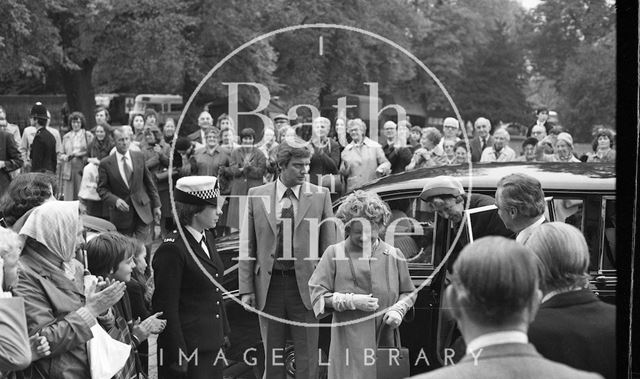 The Queen Mother visiting Bath 1979