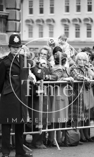 The Queen Mother visiting Bath 1979