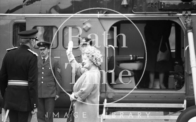 The Queen Mother visiting Bath 1979