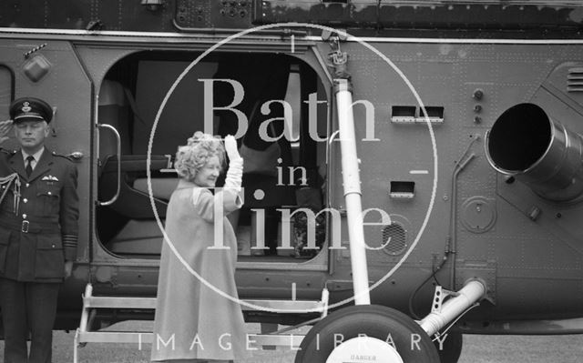 The Queen Mother visiting Bath 1979