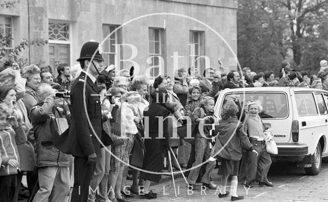 The Queen Mother visiting Bath 1979