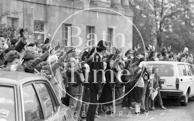 The Queen Mother visiting Bath 1979