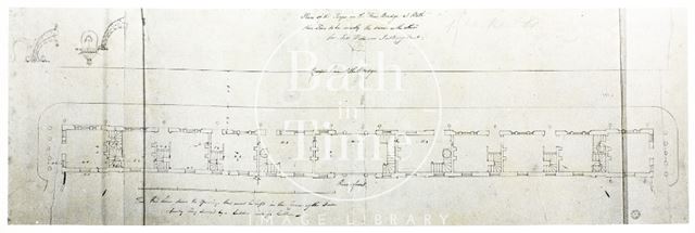 Plan of shops on south side of Pulteney Bridge, Bath c.1770