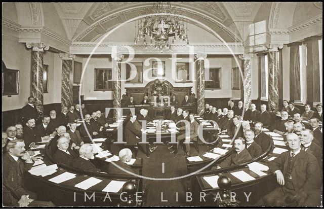 Bath City Council meeting, Guildhall, Bath 1911