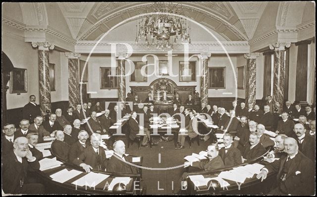 Bath City Council meeting, Guildhall, Bath 1911