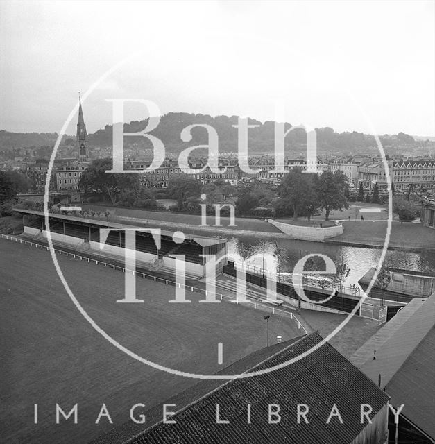 The newly completed Flood Prevention system at Pulteney Weir, Bath 1972