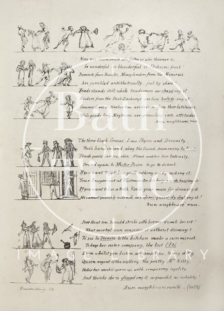 Quadrilling; a favourite song by the Author of Rejected Address. With dancing illustrations 1822