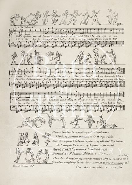 Quadrilling; a favourite song by the Author of Rejected Address. With dancing illustrations 1822