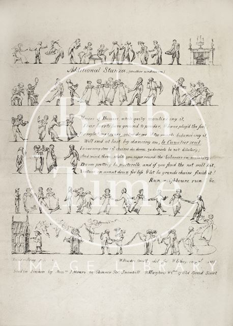 Quadrilling; a favourite song by the Author of Rejected Address. With dancing illustrations 1822