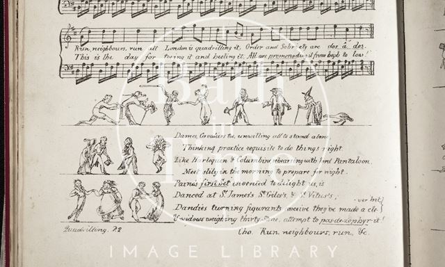 Quadrilling; a favourite song by the Author of Rejected Address. With dancing illustrations 1822