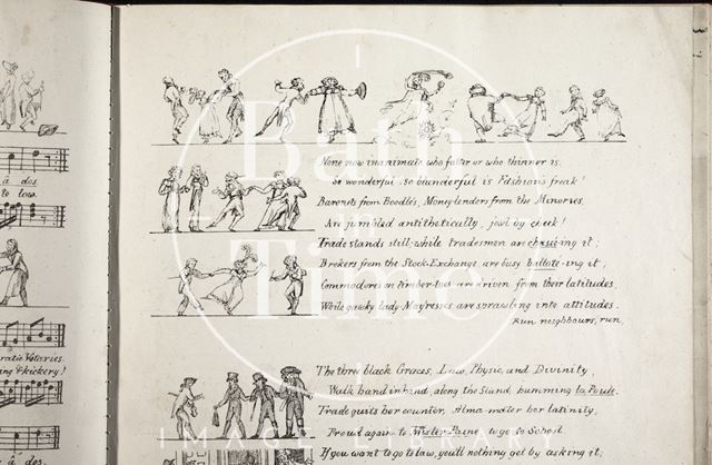 Quadrilling; a favourite song by the Author of Rejected Address. With dancing illustrations 1822