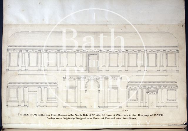 The Section of the four Front Rooms in the North Side of Mr. Allen's house at Widcombe, Bath c.1737