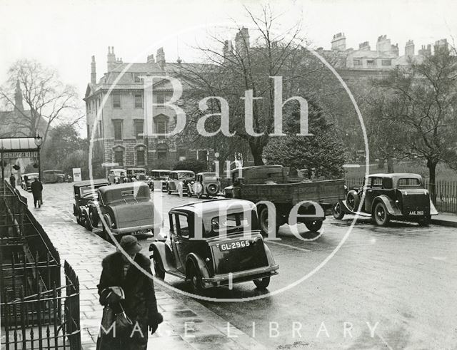 Queen Square and the Francis Hotel, Bath c.1930