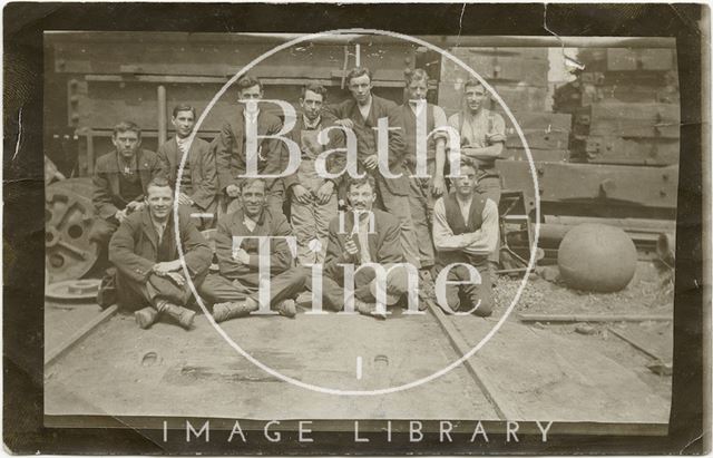 Stothert & Pitt moulding workers at the brass foundry, Bath c.1910