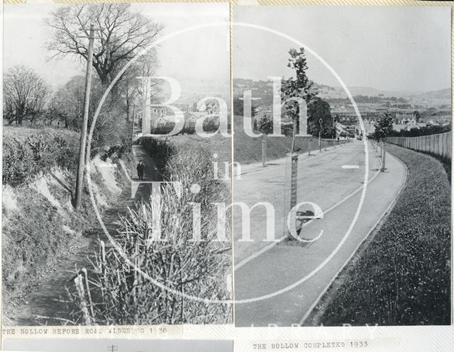 The Hollow, Twerton, Bath before and after 1931 and 1933