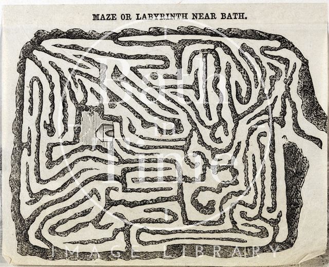 The maze or labyrinth at Sydney Gardens, Bath c.1790-1820