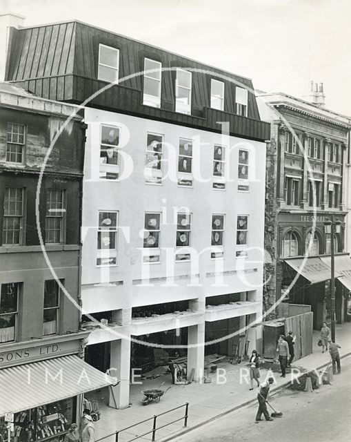 The newly completed first phase of the Harvey Block, Bath c.1964