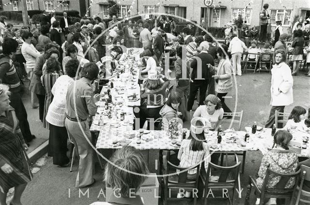 A Silver Jubilee Street Party at an unidentified location in Bath 1977