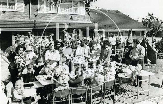 A Silver Jubilee Street Party at an unidentified location in Bath 1977