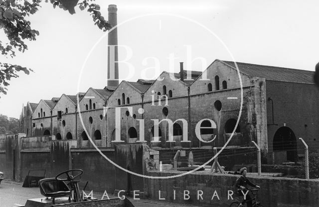 Bath gasworks, from the Upper Bristol Road, Bath 1980?