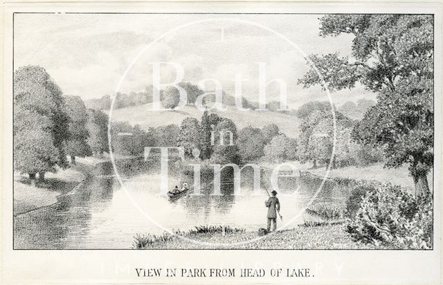 The view in the park from the head of lake, Farleigh House, Farleigh Hungerford, Somerset c.1850?