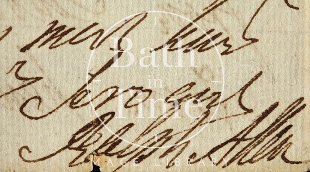 Ralph Allen's signature on a letter 1734