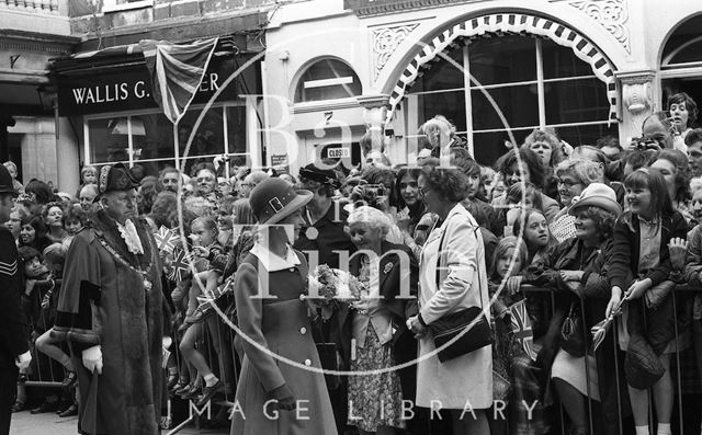 Queen Elizabeth and Prince Philip during their visit to Bath for Monarchy 1000 1973