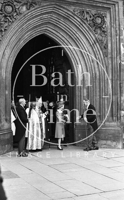 Queen Elizabeth and Prince Philip during their visit to Bath for Monarchy 1000 1973