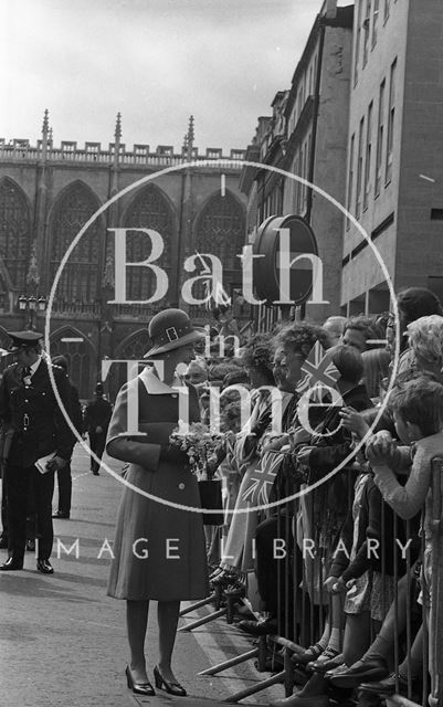 Queen Elizabeth and Prince Philip during their visit to Bath for Monarchy 1000 1973