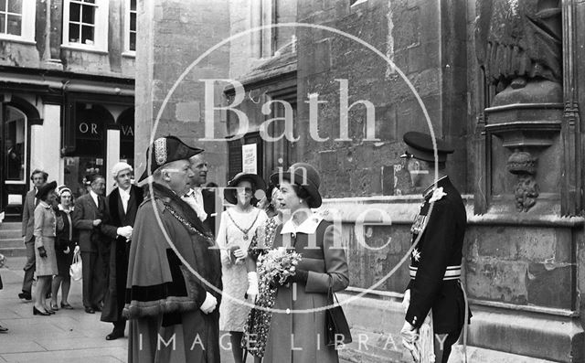 Queen Elizabeth and Prince Philip during their visit to Bath for Monarchy 1000 1973