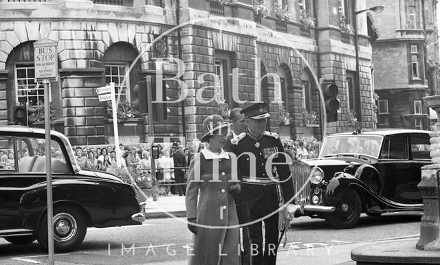 Queen Elizabeth and Prince Philip during their visit to Bath for Monarchy 1000 1973