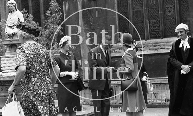 Queen Elizabeth and Prince Philip during their visit to Bath for Monarchy 1000 1973