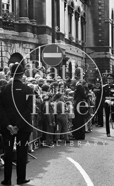 Queen Elizabeth and Prince Philip during their visit to Bath for Monarchy 1000 1973