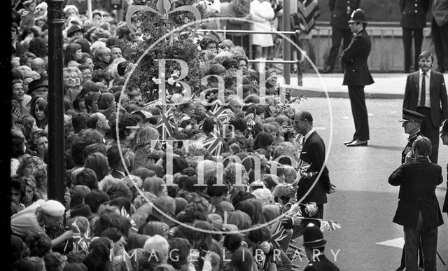 Queen Elizabeth and Prince Philip during their visit to Bath for Monarchy 1000 1973