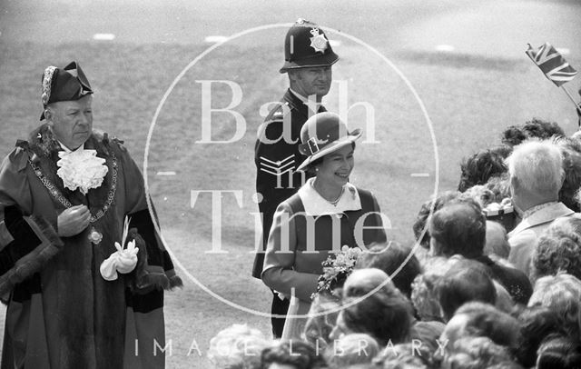 Queen Elizabeth and Prince Philip during their visit to Bath for Monarchy 1000 1973