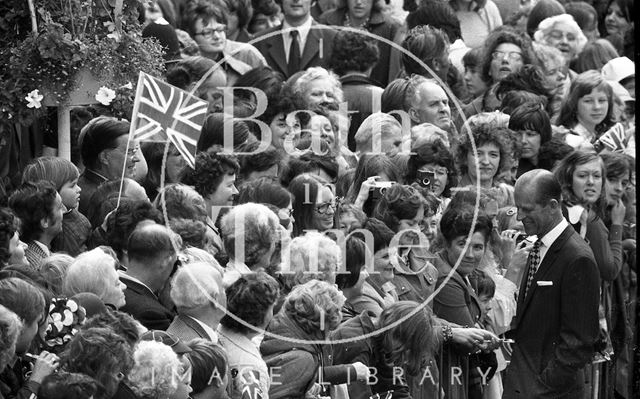 Queen Elizabeth and Prince Philip during their visit to Bath for Monarchy 1000 1973