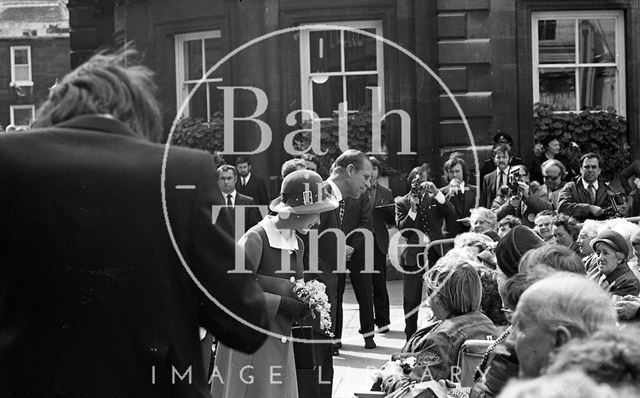 Queen Elizabeth and Prince Philip during their visit to Bath for Monarchy 1000 1973