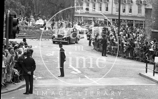 Queen Elizabeth and Prince Philip during their visit to Bath for Monarchy 1000 1973