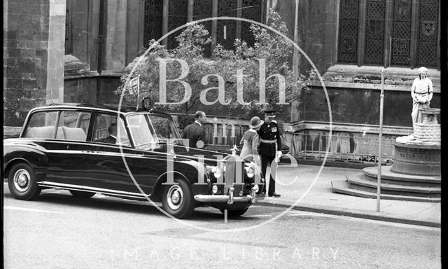 Queen Elizabeth and Prince Philip during their visit to Bath for Monarchy 1000 1973